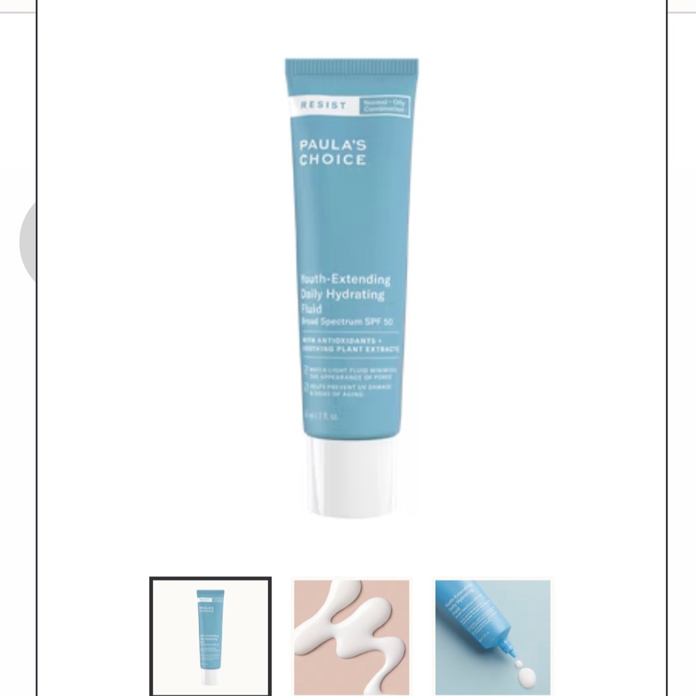 NWT Paula’s Choice Youth-Extending Daily Hydrating Fluid SPF 50